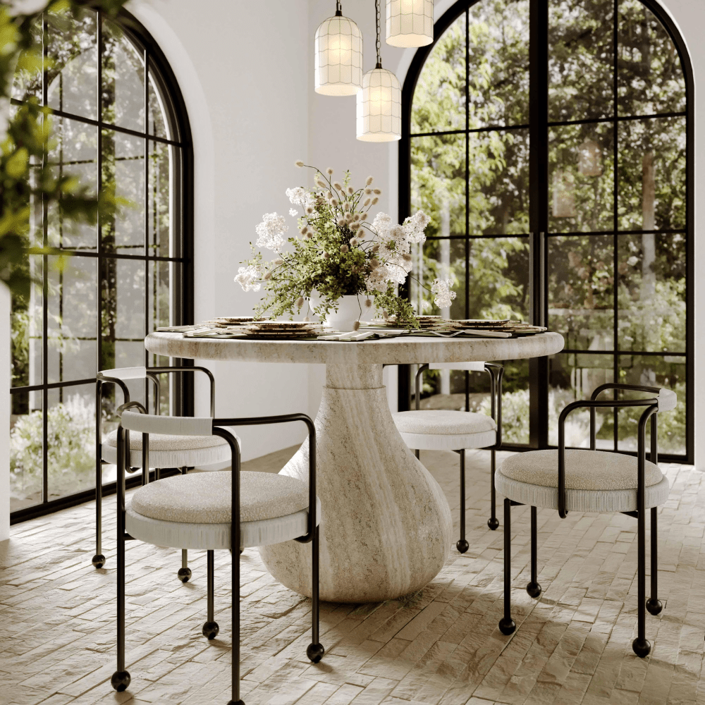 Moira Indoor/Outdoor Dining Table Outdoor Dining Furniture