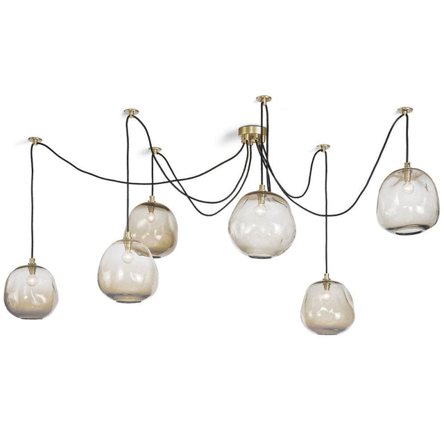 Molten Spider with Smoke Glass Wall Lighting 16-1111NB 844717025808