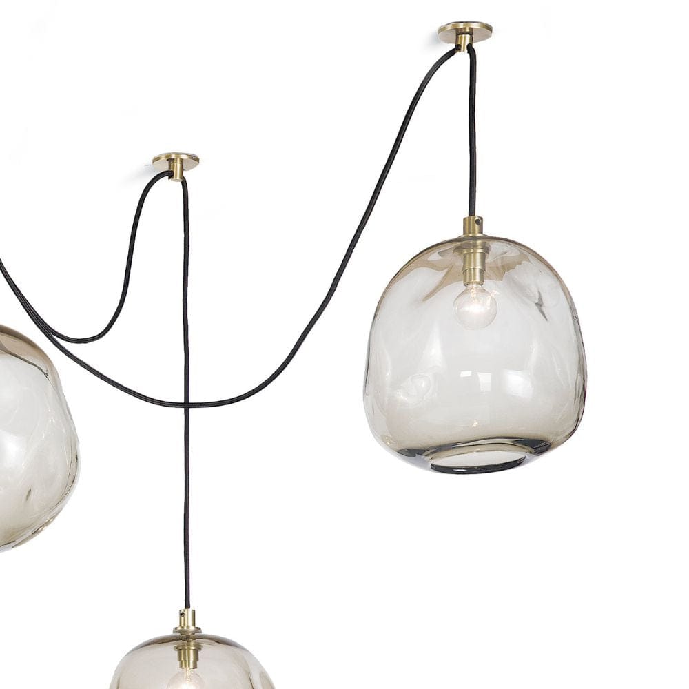 Molten Spider with Smoke Glass Wall Lighting 16-1111NB 844717025808
