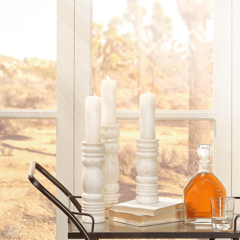 Monument Candlesticks (Set of 3) Candle Holders 7MONU-CSWH 688933036855