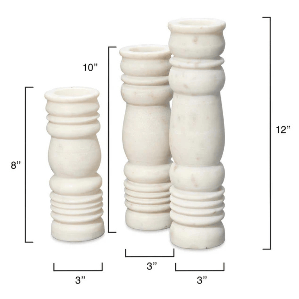 Monument Candlesticks (Set of 3) Candle Holders 7MONU-CSWH 688933036855