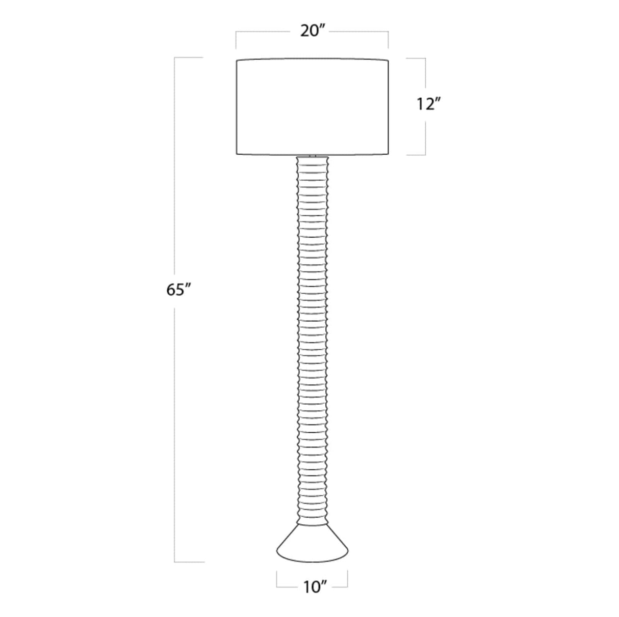 Nabu Metal Floor Lamp Lamp 14-1047WT 844717030048