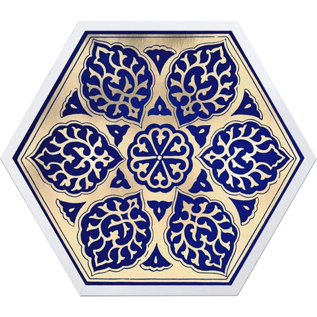 Natural Curiosities Hexagon Moroccan Tile Design No. 1-4 Wall natural-curiosities-hexagon-moroccan-tile-design-2