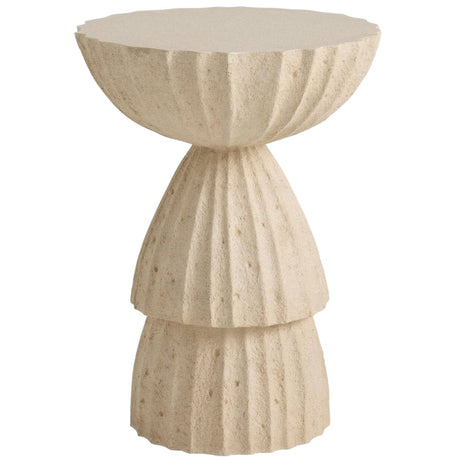 Nereo Chiseled Concrete Outdoor Accent Table FAS18