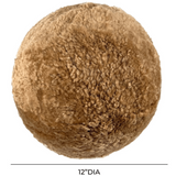 New Zealand Rolo Genuine Sheepskin Ball Pillow Pillow & Decor