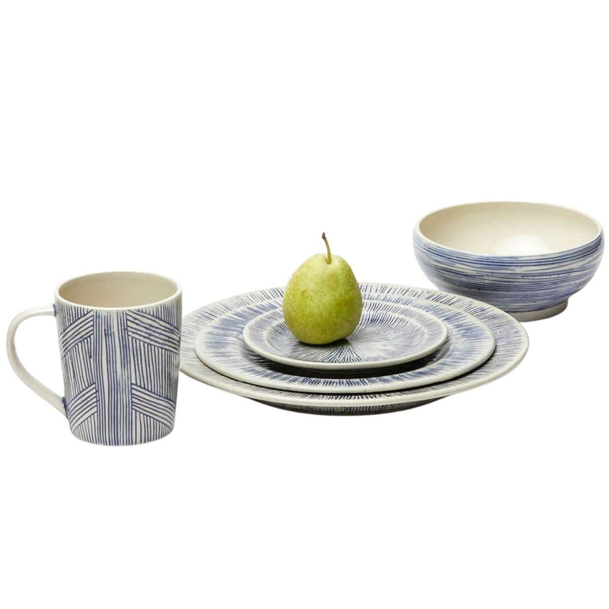 Nolan Navy/Cream Dinnerware Collection (Pack of 4) Dinnerware