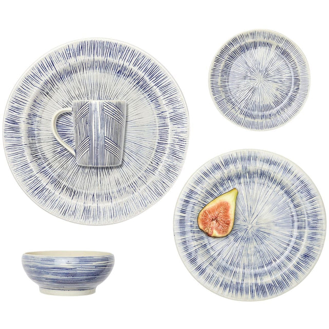 Nolan Navy/Cream Dinnerware Collection (Pack of 4) Dinnerware