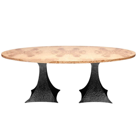 Noor Oval Dining Table Dining Tables FURNOOR8442BZ-OA