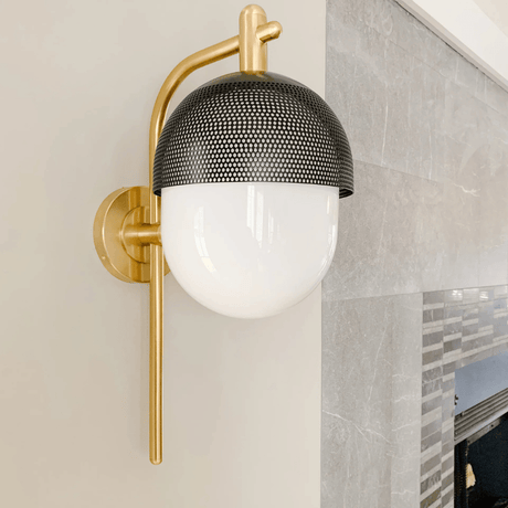 Nyack Wall Sconce Sconces 6100-AGB/BK 806134016357