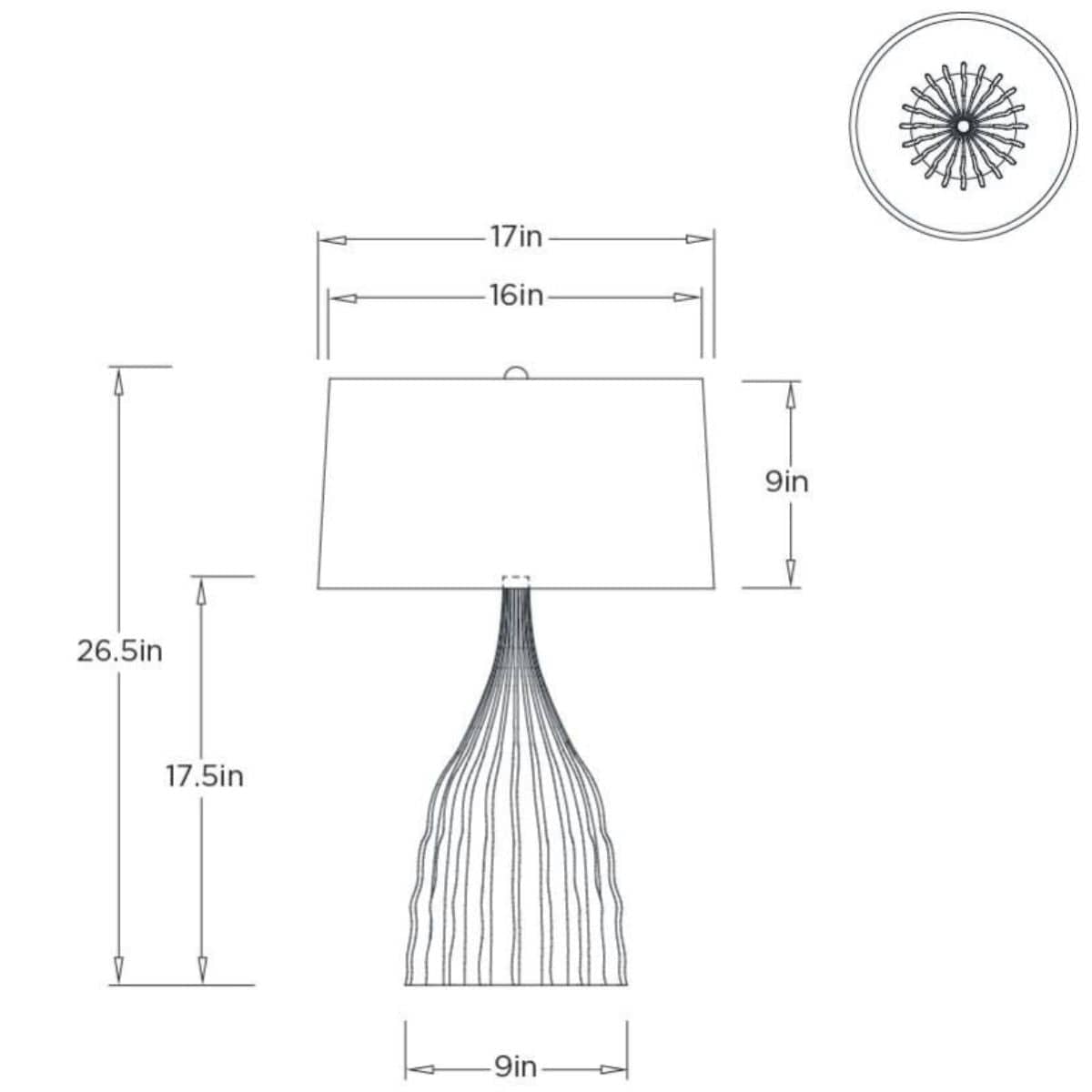 Nyla Lamp Table + Desk Lamps PTE16-934