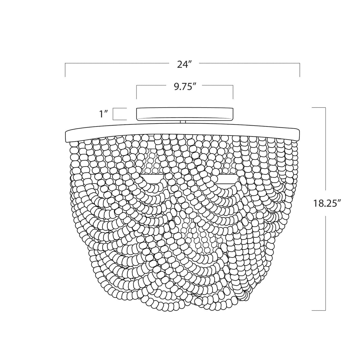 Ombre Wood Flush Mount Flush Mount