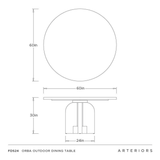 Orba Outdoor Dining Table Outdoor Dining Tables FDS24 796505741981