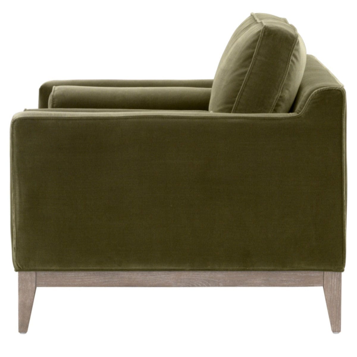 Parker Post Modern Sofa Chair - Dark Dove Velvet Sofa