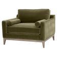 Parker Post Modern Sofa Chair - Dark Dove Velvet Sofa