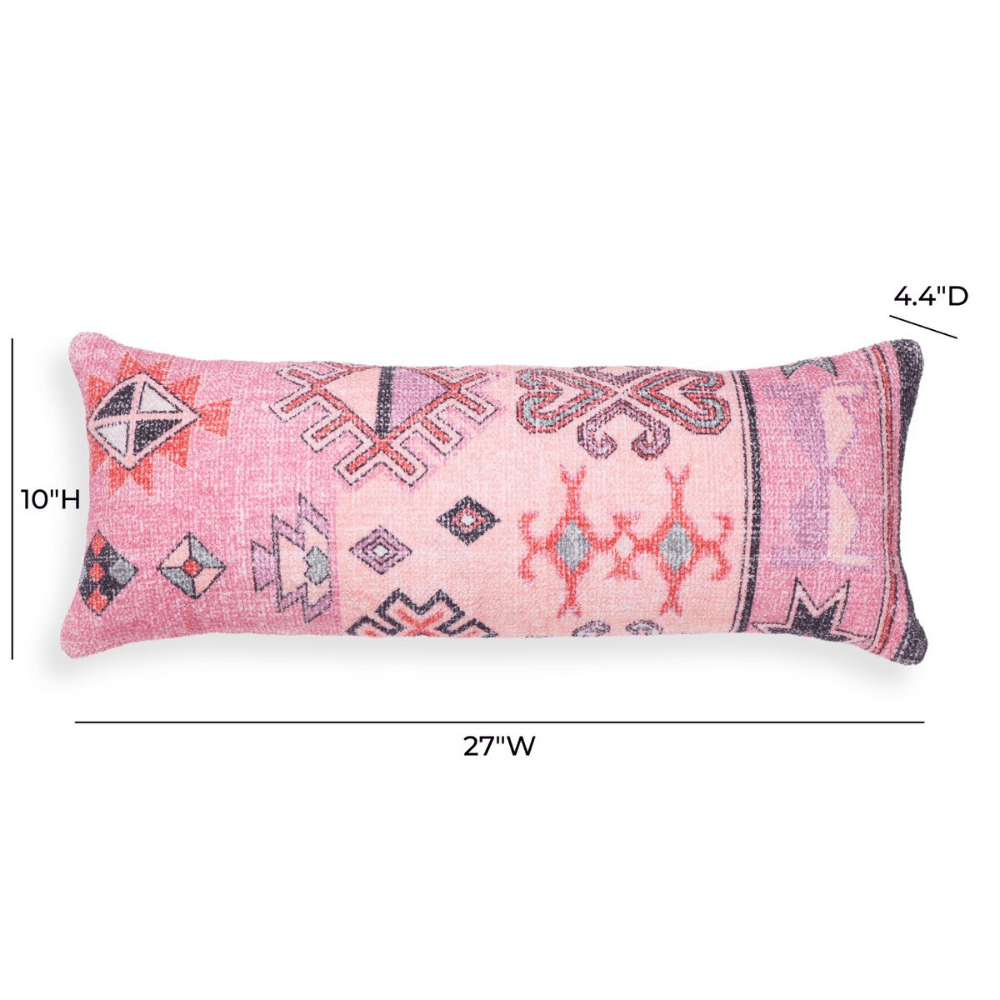 Persian Pink Cotton Bolster Pillow Pillow & Decor TOV-C18742