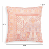 Persian Pink Square Accent Pillow Pillow & Decor TOV-C18746