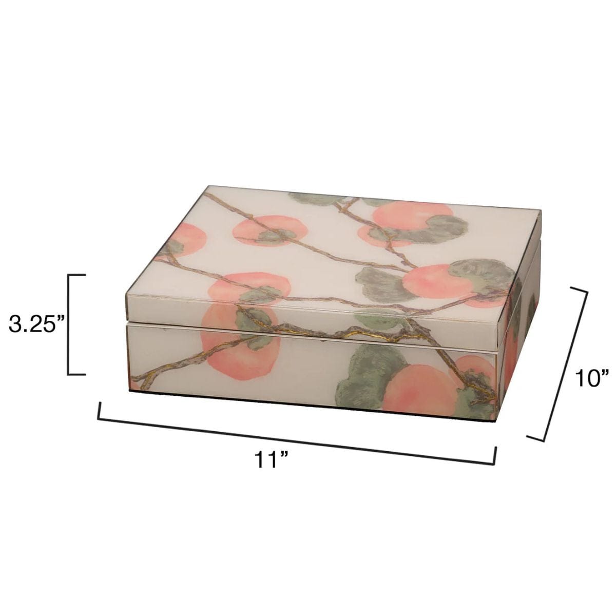 Persimmon Lacquered Box Boxes 7PERM-BXCR 688933041729