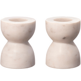 Petit Marble Candlesticks - Set of 2 Decorative Object 7PETI-CSWH 688933036848