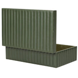 Peyton Ribbed Leather Storage Box Boxes TOV-T18913 793580645227