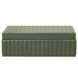 Peyton Ribbed Leather Storage Box Boxes TOV-T18913 793580645227