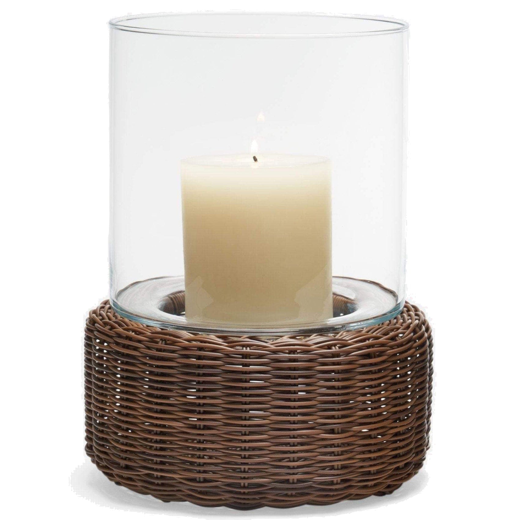 Pigeon & Poodle Amity Faux Rattan Hurricane - Thumbnail 2