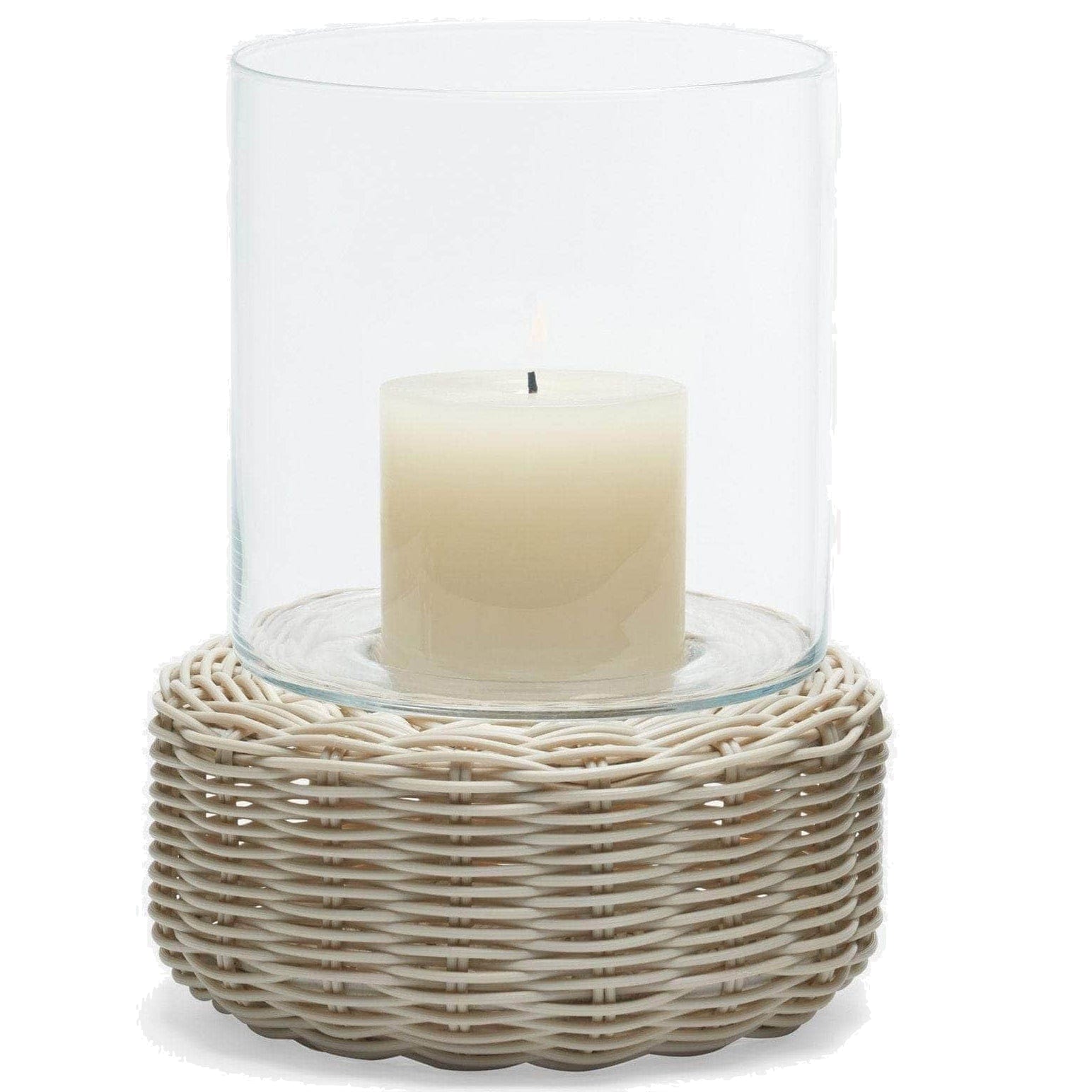 Pigeon & Poodle Amity Faux Rattan Hurricane - Thumbnail 5