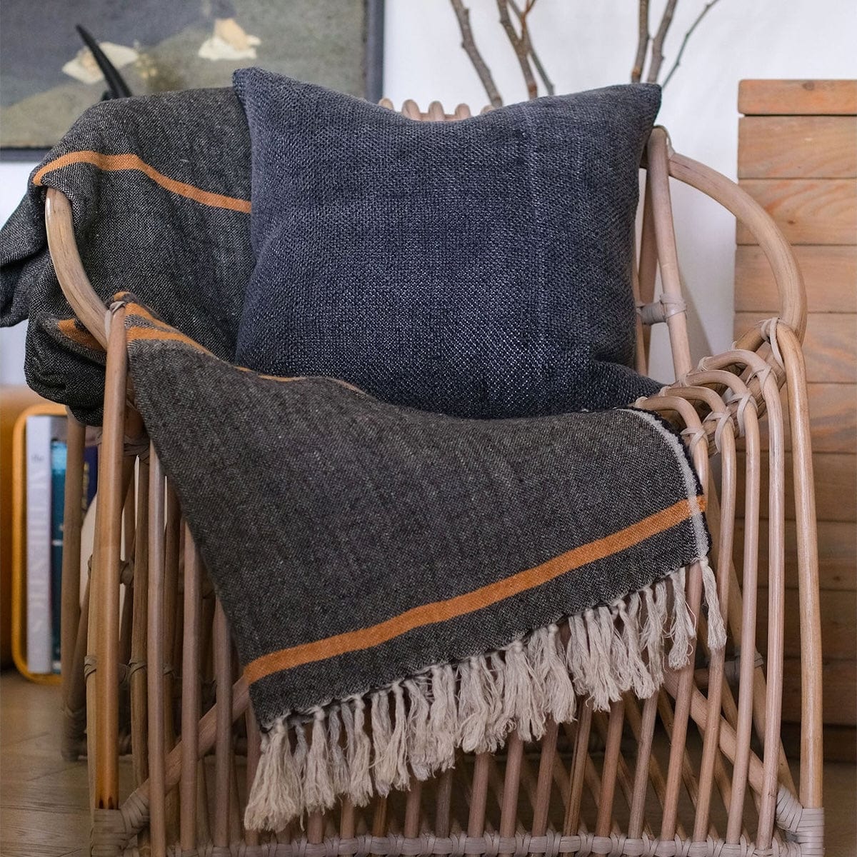 Pom Pom at Home Bruno Oversized Throw Meadow Blu