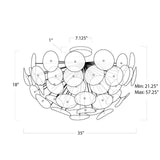 Poppy Glass Semi Flush Mount Flush Mount 16-1232CLR 844717094705