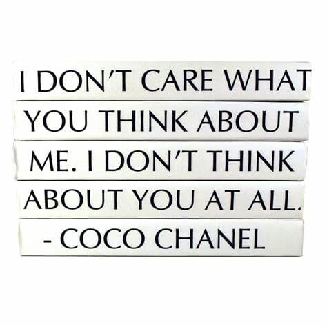 Quotation Series: Coco Chanel / "I Don't Care What You Think...." Decorative Objects e-lawrence-QUOTES-05-DIFF