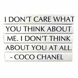 Quotation Series: Coco Chanel / "I Don't Care What You Think...." Decorative Objects e-lawrence-QUOTES-05-DIFF