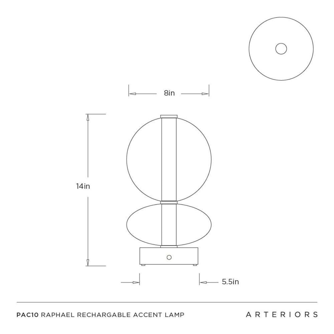 Raphael Rechargeable Accent Lamp Table + Desk Lamps PAC10