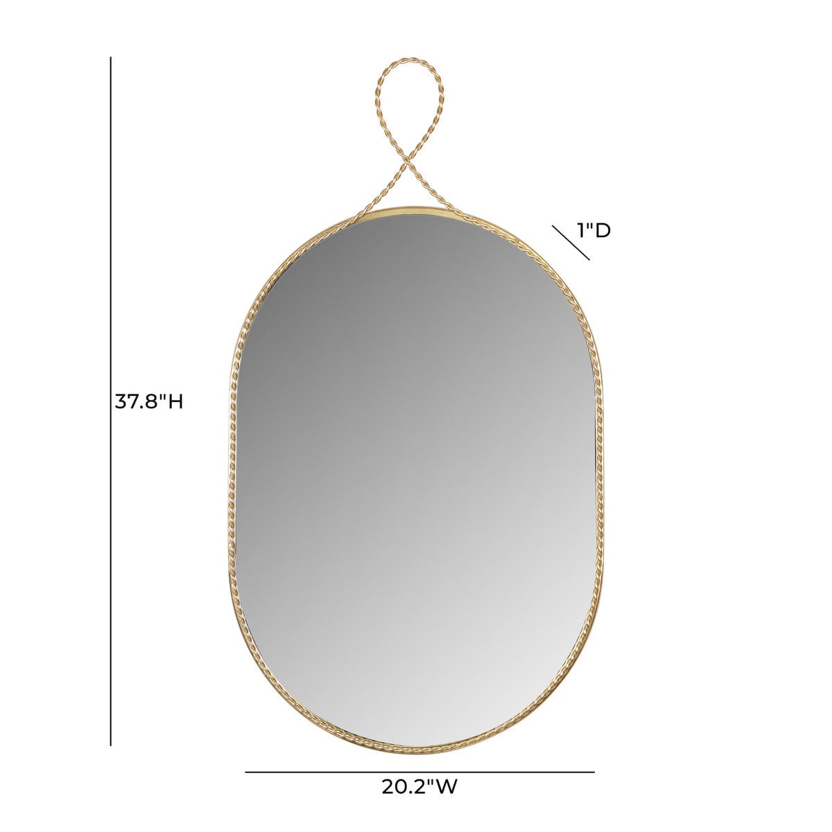 Ravina Braided Brass Wall Mirror Mirrors