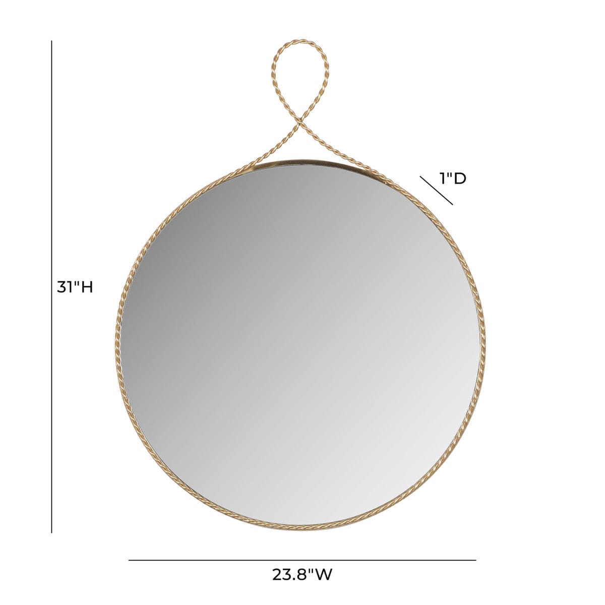 Ravina Braided Brass Wall Mirror Mirrors