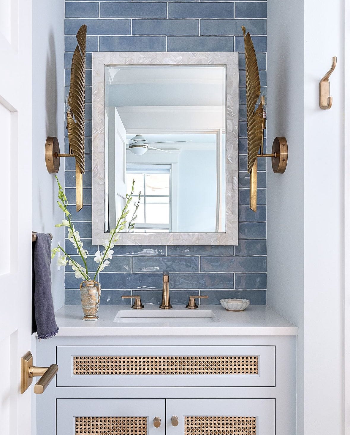 Rectangle Mother of Pearl Mirror – Meadow Blu