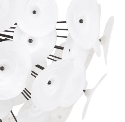 Regina Andrew Poppy White Glass Semi Flush Mount Flush Mount 16-1232WT