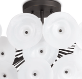 Regina Andrew Poppy White Glass Semi Flush Mount Flush Mount 16-1232WT