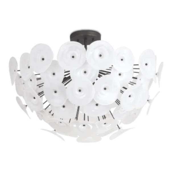 Regina Andrew Poppy White Glass Semi Flush Mount Flush Mount Regina-Andrew-16-1232WT