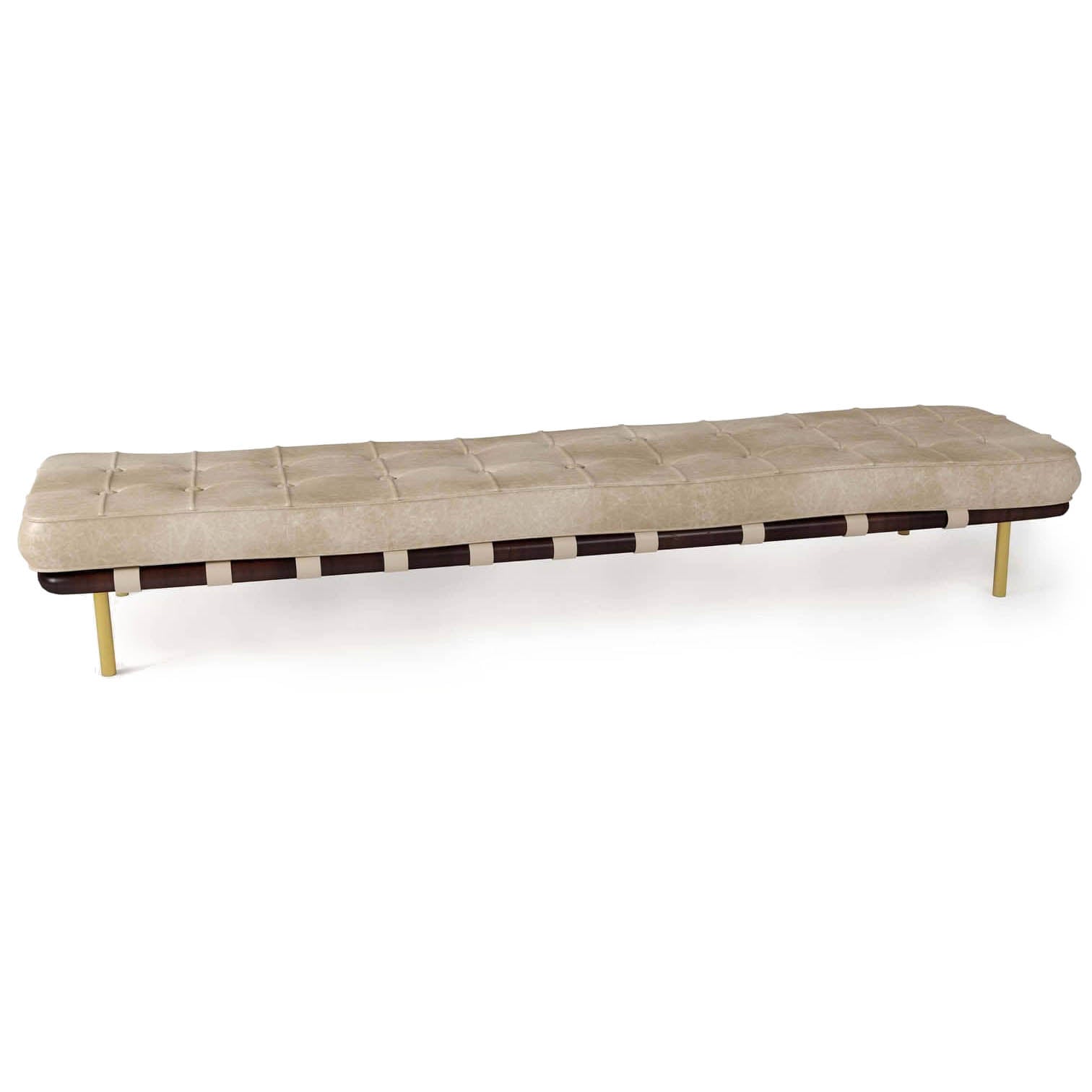 Tufted Gallery Bench – Meadow Blu