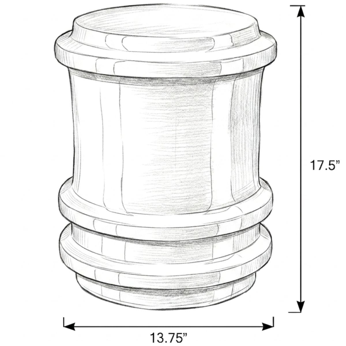 Reglet Ceramic Stool/Side Table Side Tables