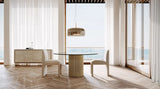 Rhythm Round Glass Top Dining Table Dining Tables CLA-425V-207 662896060614