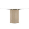Rhythm Round Glass Top Dining Table Dining Tables CLA-425V-207 662896060614