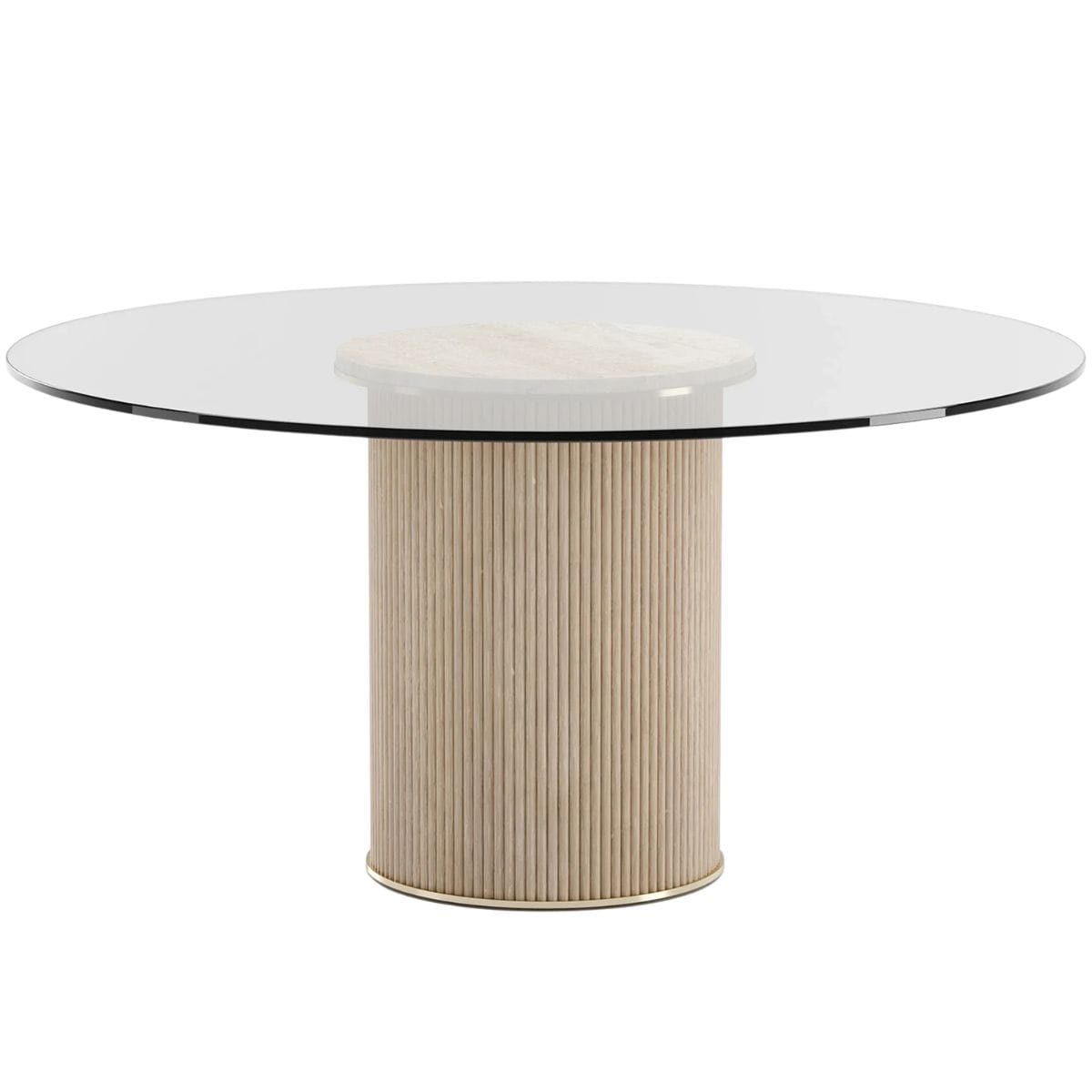 Rhythm Round Glass Top Dining Table Dining Tables CLA-425V-207 662896060614