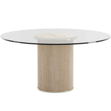 Rhythm Round Glass Top Dining Table Dining Tables CLA-425V-207 662896060614