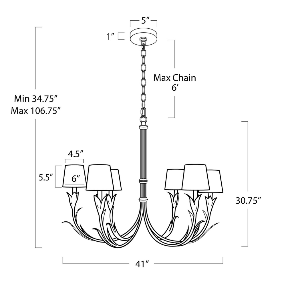 River Reed Chandelier Chandelier