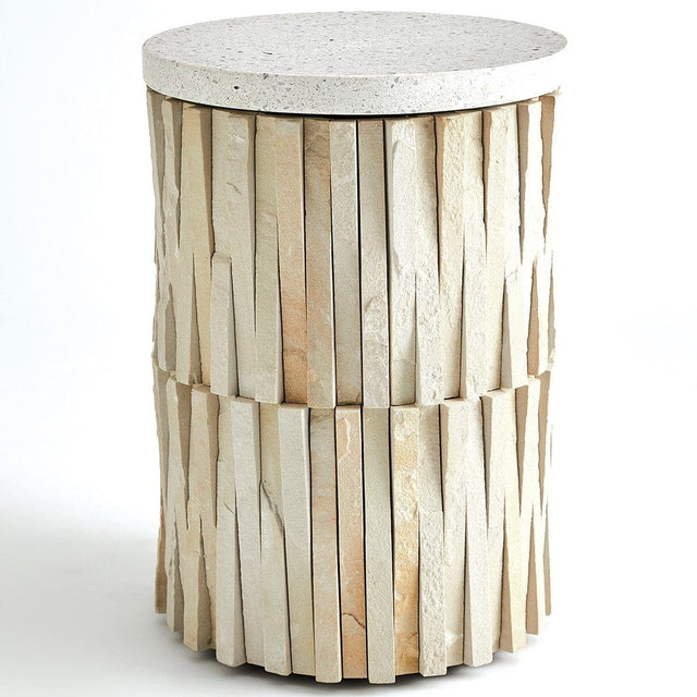 Round Teeter Totter Stone Table Side Table 9.91553 651083915530
