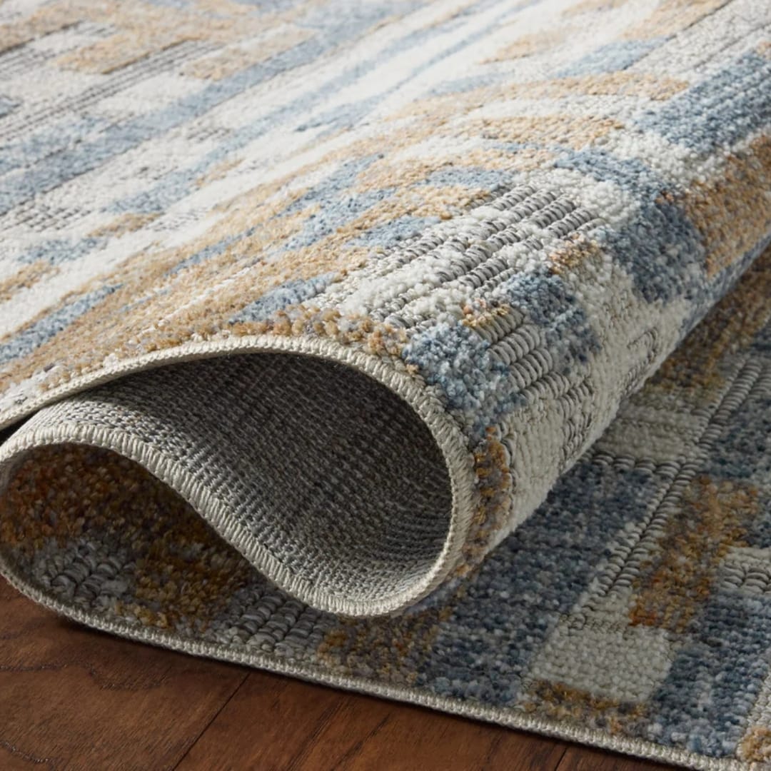 Roxie Ivory/Denim Rug Area Rugs