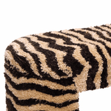 Sahara Brown Striped Tufted Bench Bench TOV-C18748