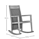 Savannah Teak Rocker Outdoor Ottomans + Stools 14824+E003H6457N