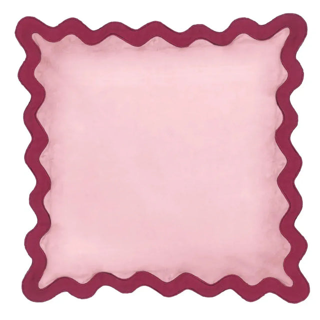 Scalloped Edge Throw Pillow With Insert