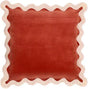 Scalloped Edge Throw Pillow With Insert